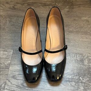 J. Crew Black Patent Mary Jane Heels